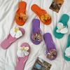 Summer Butterfly Orchid Flip Flops, Women's Sweet Vacation Style, Seaside Beach Sandals, Flip Flops, Flip Flops for Wearing Flat Shoes On The Outside