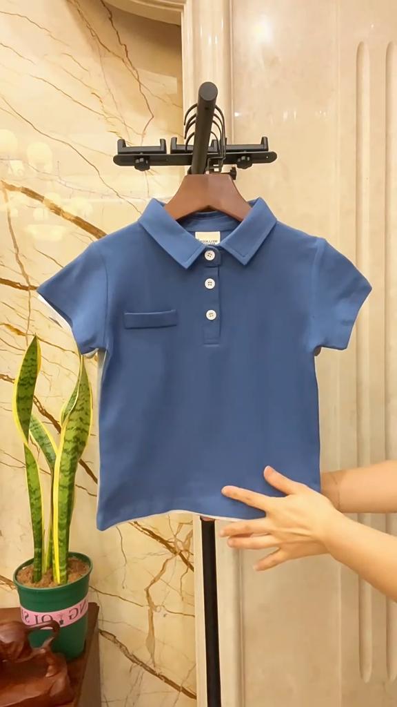 Polo Manica Corta Bambino Cotone Estiva Casual Top Abbigliamento alla Moda per Bambini Piccoli