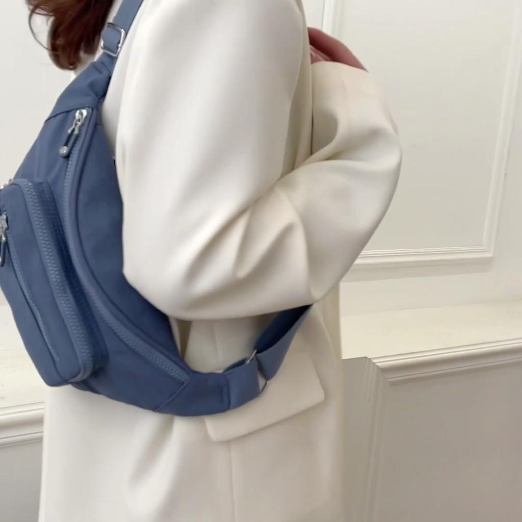 Multifunctional Outdoor Waist Bag Women's Large Capacity Chest Bag Wear-Resistant Sports Waterproof Shoulder Crossbody Bag