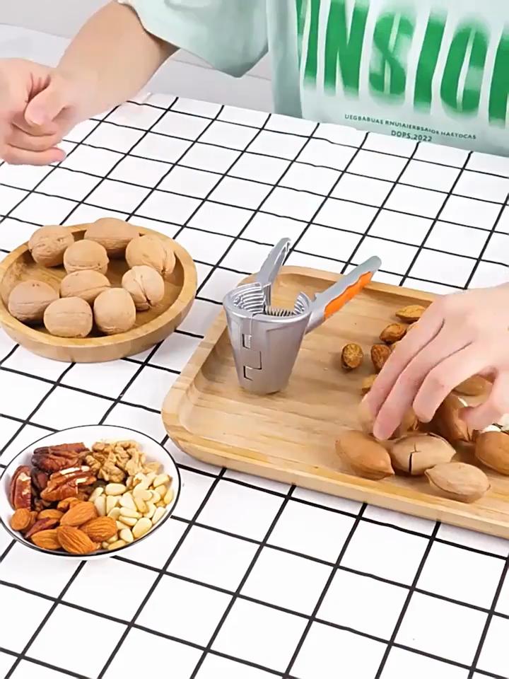 Multifunction Stainless Steel Nutcracker Opener & Peeler Kitchen Nutcracker Shell Clip Tool Clamp Plier Cracker