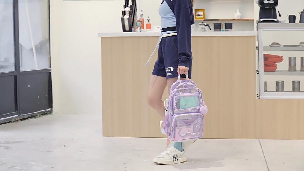 Transparent Schoolbag Elementary School Backpack Junior High School Girl Backpack Lightweight Waterproof Backpack