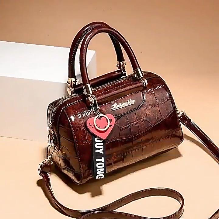 Bag Women's Leisure Vintage Pillow Bag Large Capacity Stone Pattern Shoulder Crossbody Bag