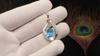 Swiss Blue Topaz Gemstone 925 Sterling Silver Women Jewelry Designer Zircon Pendant 1.4" For Birthday Gift CZP-16-12