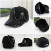 Baseball Cap Hat Metal Ring Chain Star Spring Summer Autumn Punk Hip Hop Rock Adjustable Unisex Men Women Outdoor Casual Cotton