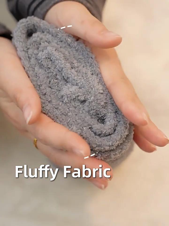 Solid Color Hair Towel Textured Dry Hair Cap 9.8 "X 25.5" Absorbent Hair Towel Wrap for Button-down Women