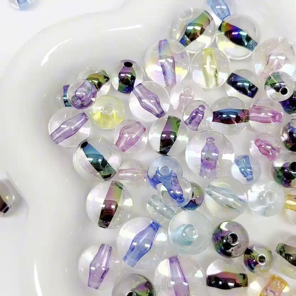 Acrylic Coated Ice Transparent Round Beads for DIY Necklace Bracelet Earring Jewelry Making