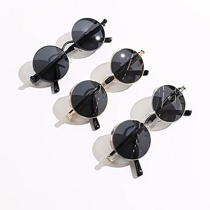 Classic Gothic Steampunk Sunglasses Luxury Brand Designer High Quality Men and Women Retro Round Metal Frame Sunglasses UV400