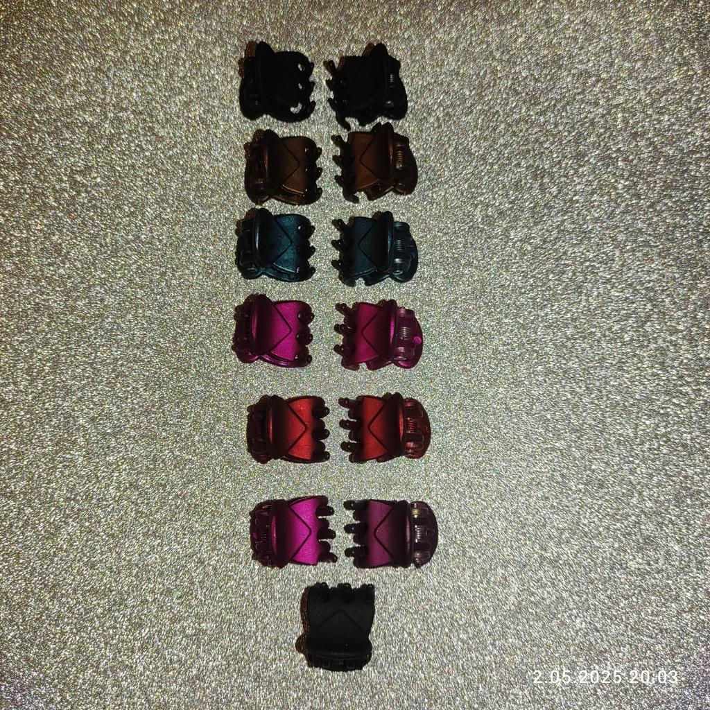 Lot De 10 Pinces à Cheveux Mini 4cm - Couleurs Assorties (noir, Bordeaux, Vert, Rose...), Métal