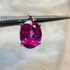 Natural Purple Sapphire Pendant 30 ct Oval Cut 925 Sterling Silver September Birthday Birthstone