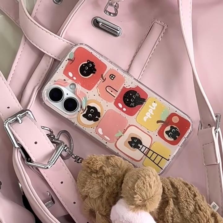 IMD Phone Case for iPhone 11 13 16 Pro Max Case iPhone 13 14 15 Pro Max 12 13 Pro Max 13 Pro 14 Pro Cartoon Cute Flower Animal Shock Wear-resistant