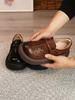Johnature Hollowed-out Thick Soled Women's Shoes Genuine Leather Round Toe Women's Platform Sandals
