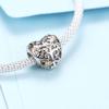 Bamoer Tree of Life Heart-shape Charm Compatible European Bracelet Female Family Tree Beads