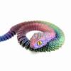 30cm 3D Printed Snake  Luminous Movable Joint Simulation Snake Figurine Multicolor 3D Printing Model Snake Ornament Creative Home Office Desktop Decor