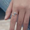 BAMOER Inel ajustabil cu ochi de demon, argint 925, pavaj delicat, zircon, pentru femei, bijuterii fine