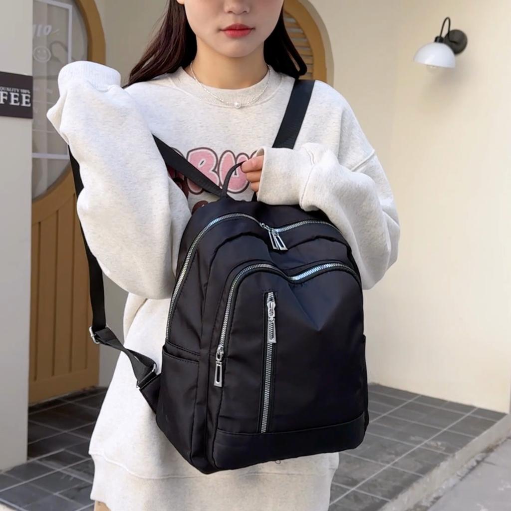 Zipper Backpack Women's Lightweight Backpack Large Capacity Travel Backpack