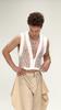 INCERUN Men Sleeveless Lace Crop Tank Tops Crochet Party Short Vest