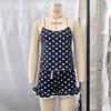 1 Set Women Pajamas Set Camisole Sleeveless Elastic Waist Sleeping Wear Polyester Heart Print Summer Pajamas Set Sleeping Garment