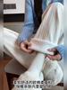 Wide Leg Fleece Knit Pants for Women Winter Autumn High Waist Slimming Casual Thick Fleece White Pants
