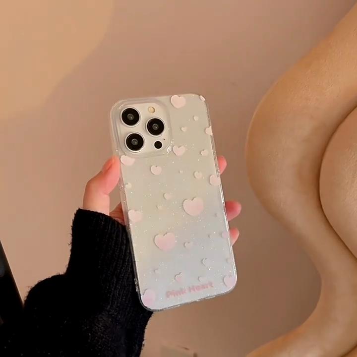 Creative Pink Heart Case for iPhone 17 iPhone 17 Pro Max