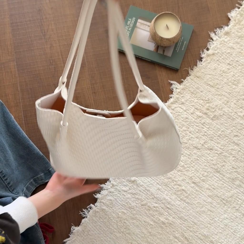 Borsa Tote Grande Intrecciata con Tracolla Lunga e Design Spazioso Perfetta per la Spesa Quotidiana e le Uscite