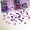 Violetas krāsas kristāla stikla krelles, brīvas vietas krelles rokassprādzei kaklarota DIY rotaslietas amatniecības piederumi