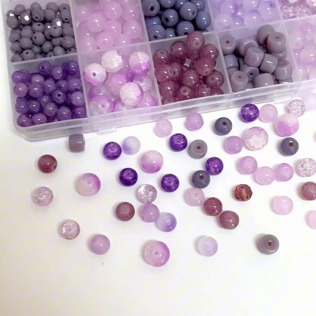 Violetas krāsas kristāla stikla krelles, brīvas vietas krelles rokassprādzei kaklarota DIY rotaslietas amatniecības piederumi