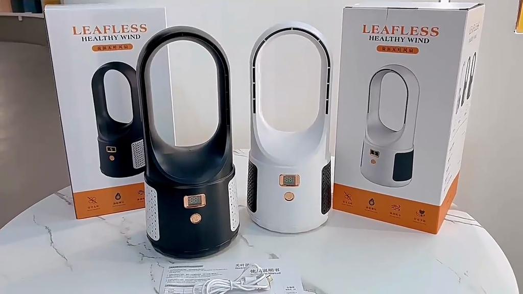 Bladeless USB Desktop Fan Portable Tower Fan With Speed Display Touch Control For Office Home Bedside Quiet Cooling Fan