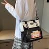 Women's Large Capacity Handbag Color Block Student Shoulder Bag