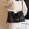Shoulder Bag Women's 2 Large Capacity Commuter Crossbody Bag PU Portable Tote Bag