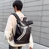 Striped Patchwork Roll-Up Backpack Men Outdoor Fitness Training Sports Bag Student School Bag