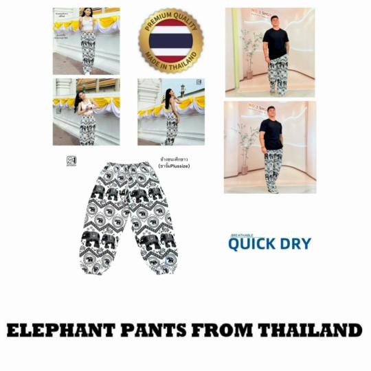 Pantaloni Elefant Lungi Talie Elastică Ajustabilă Șnur Picioare Largi Femei Bărbați Unisex Imprimeu Thailanda Casual Streetwear Plajă Boem Retro Vintage