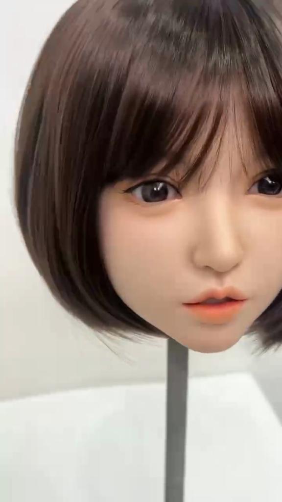 Ultra-realistic Silicone Hand-implanted Hair Semi-permanent Makeup Oral Sex  Head (detachable) Suitable for 135-172cm Sex Love Doll Accessory