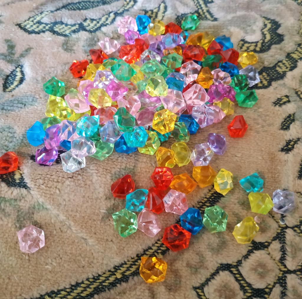 100 biglie piatte, ciottoli, gemme in vetro per riempitivi per vasi, decorazione da spargere sulla tavola delle feste, matrimoni, decorazioni, decorazioni per acquari (ambra trasparente