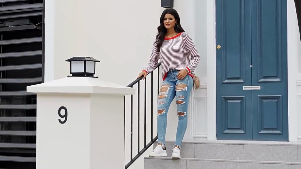Spring New Pure Cotton Knitted Sweater for Women