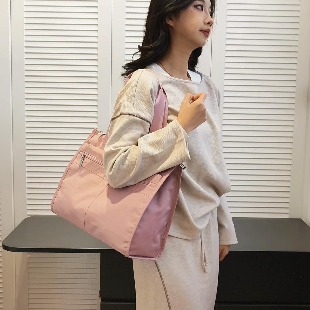 Geantă de umăr din nailon pentru femei Geantă tote cu capacitate mare