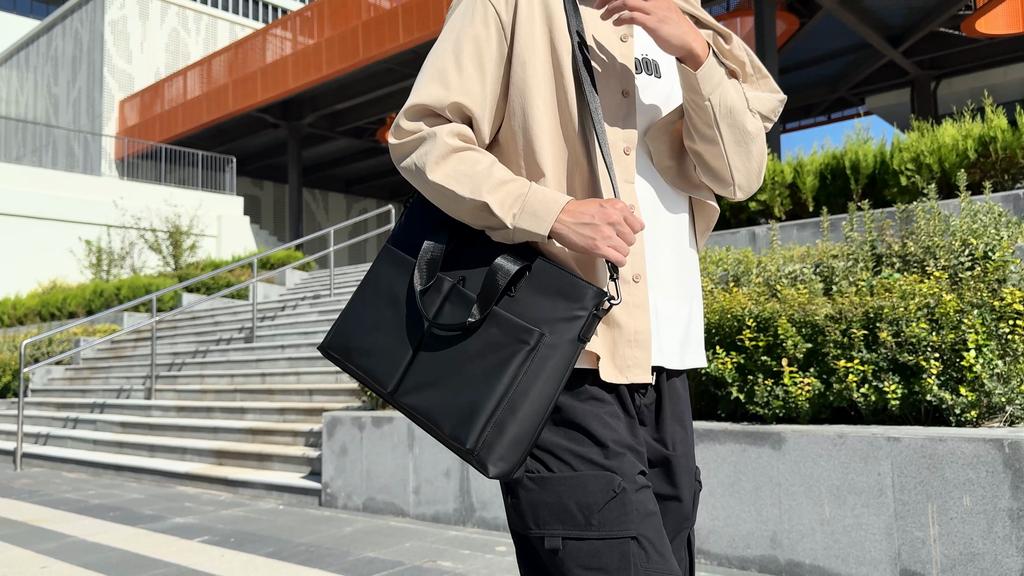 Borsa a tracolla da uomo Borsa a spalla per pendolari Valigetta multistrato