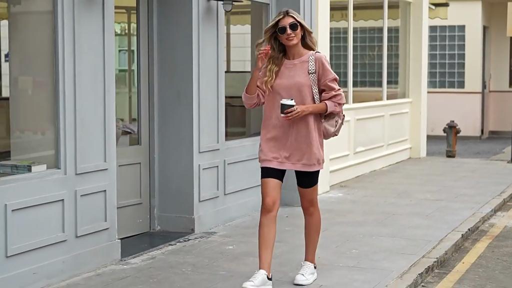 Autumn and Winter Comfortable Casual Pullover Loose Round Neck Fashionable Long Sleeved Sweatshirt for Women