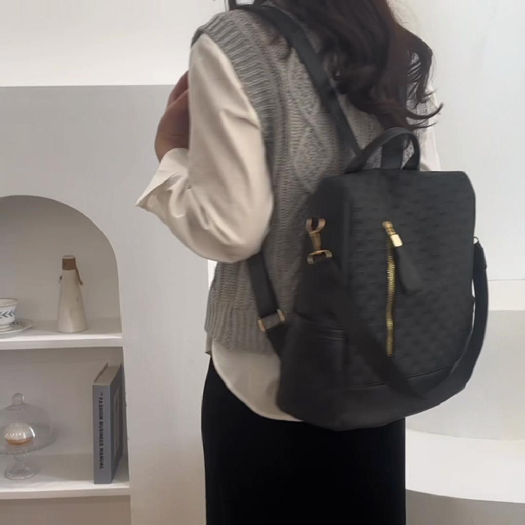 Women's Large Capacity Backpack Jane Solid Color Backpack