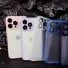Luxury 2-in-1 Frosted Ice Mist case for iPhone 15 Pro Max 14 Plus 13 12 11 Pro All-inclusive Fall protection case with lens film
