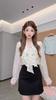 New French High-end Ruffled Polka-dot Shirt for Women Spring and Autumn Design Loose and Chic Top with Straps