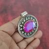 Pink Mystic Topaz 925 Solid Sterling Silver Pendant, Handmade Gemstone Pendant Jewelry, Gifts For Wife Brand New Pendant