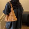 Floral Cutout Suede Hobo Bag with Open Top Design Large Capacity Fashion Shoulder Bag