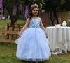 Kids Dresses For Girls Lace Dress Embroidered Gown Princess Clothes Children Formal Evening Party Flower Wedding Vestidois