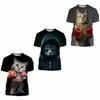 Muay Thai Kickboxen Katze T-Shirt Unisex Damen Herren 3D Druck Kinder Tops T-Shirts