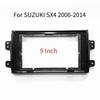 For SUZUKI SX4 2006-2014 Black 9Inch ABS Car Center Console Frame Trim Cover Interior Decor