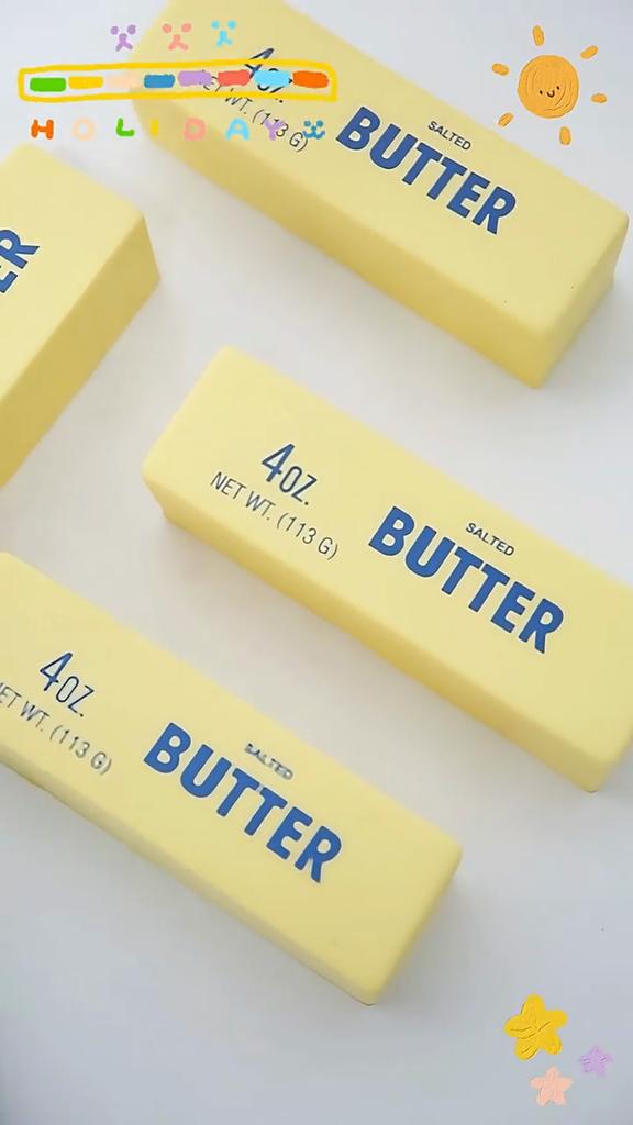 Weicher Langsam Zurückfedernder Butterstift Quetschspielzeug Realistische Butterstifte Dekompressions-Fidget-Spielzeug