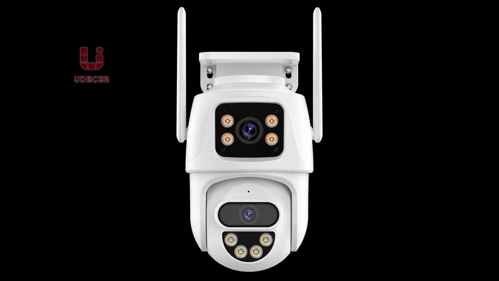 WIFI IP Camera 4K 8MP HD Dual Lens Security PTZ Camera Dual Screen Outdoor Auto Tracking Audio Vedio Surveillance Camera iCSee