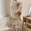Plaid Print Student Shoulder Bag Women's Large Capacity Class Book Bag