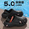 Super Soft EVA Thick Soled Perforated Shoes for Men To Wear In Summer, Anti Slip and Odor Proof, Couple Height Increasing Sandals