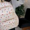 Women Dot Print Backpack Campus Small Floral Student Schoolbag Lightweight Travel Backpack